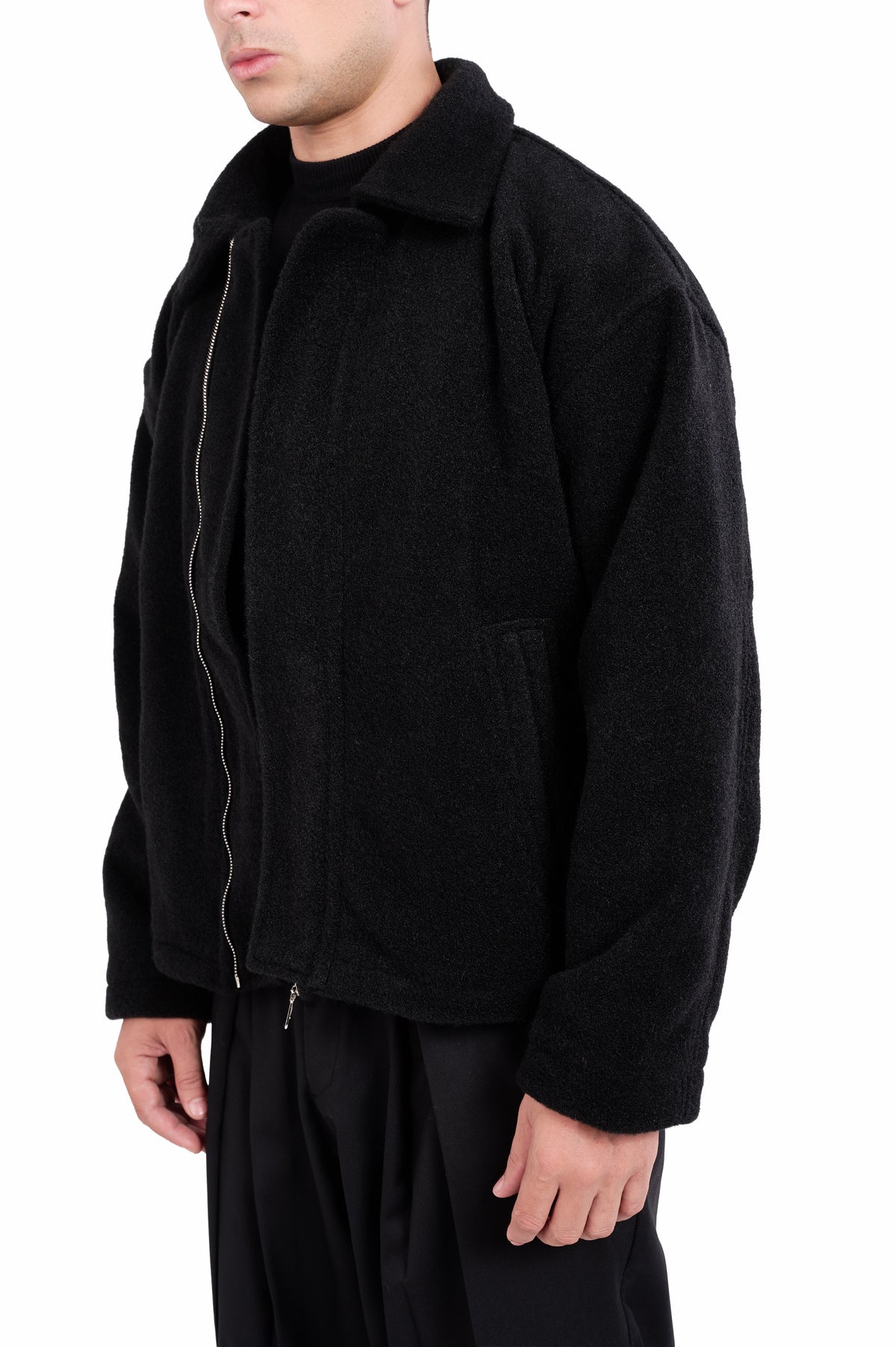 Monvo Black Jacket (Hidden Zipper)